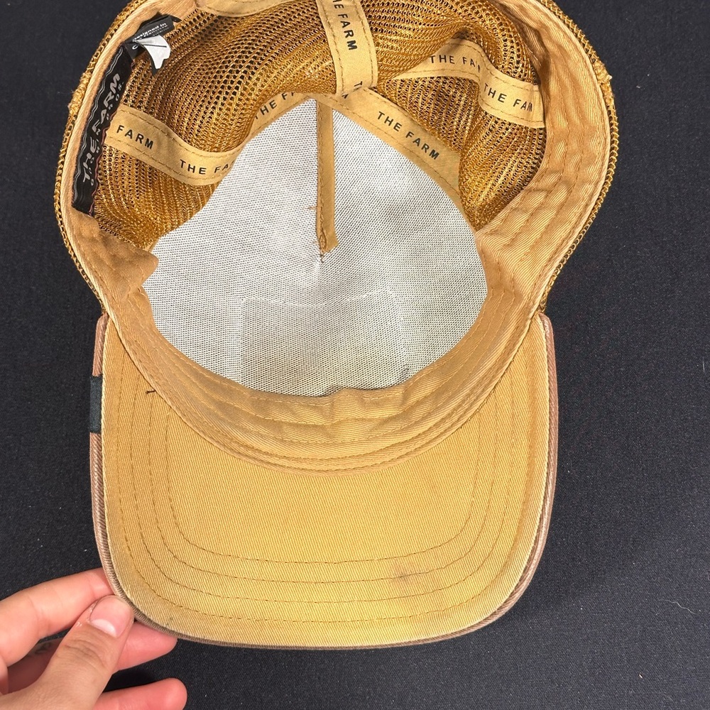 Goorin Bros Tan and Brown Lion Patch Trucker Hat - Picture 4 of 6